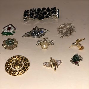 Adorable Brooch Bundle/Lot + Bracelet & Charm